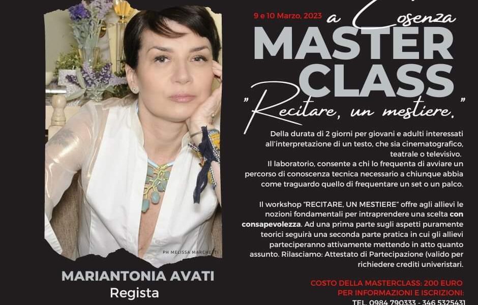 Prima master class sul cinema firmata Cineincontriamoci con Mariantonia Avati