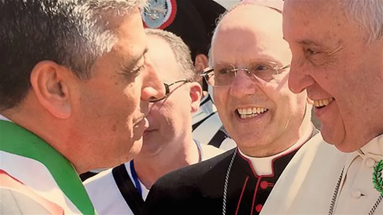 Papa Francesco e sindaco Papasso