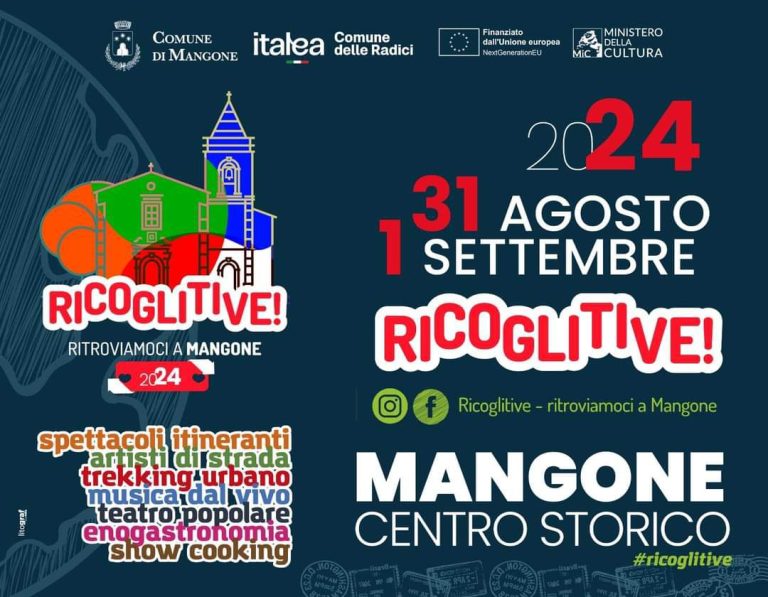 “Ricoglitive a Mangone”, due giorni di festa nel borgo più ospitale della Calabria