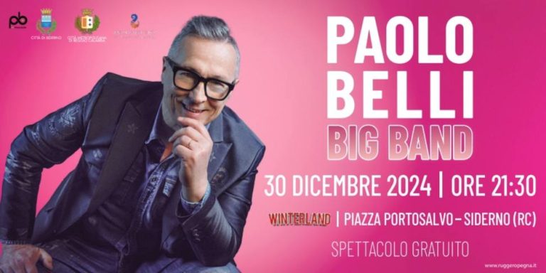 Paolo Belli & la sua Big Band a Siderno per il “Natale Metropolitano”