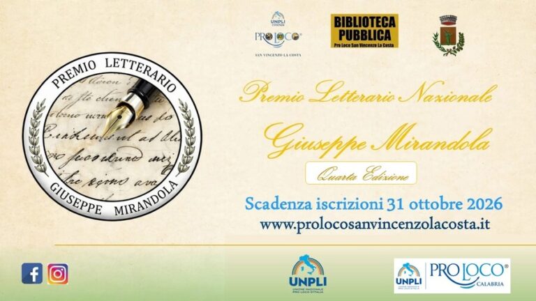 Locandina premio mirandola 2026 iv edizione